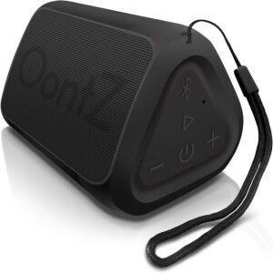 Angle Solo Portable Speaker - IPX5 Water-Resistant 5.0 Bluetooth Speaker with 100Ft Wireless Range and up to 10Hrs Playtime by OontZ (Black)